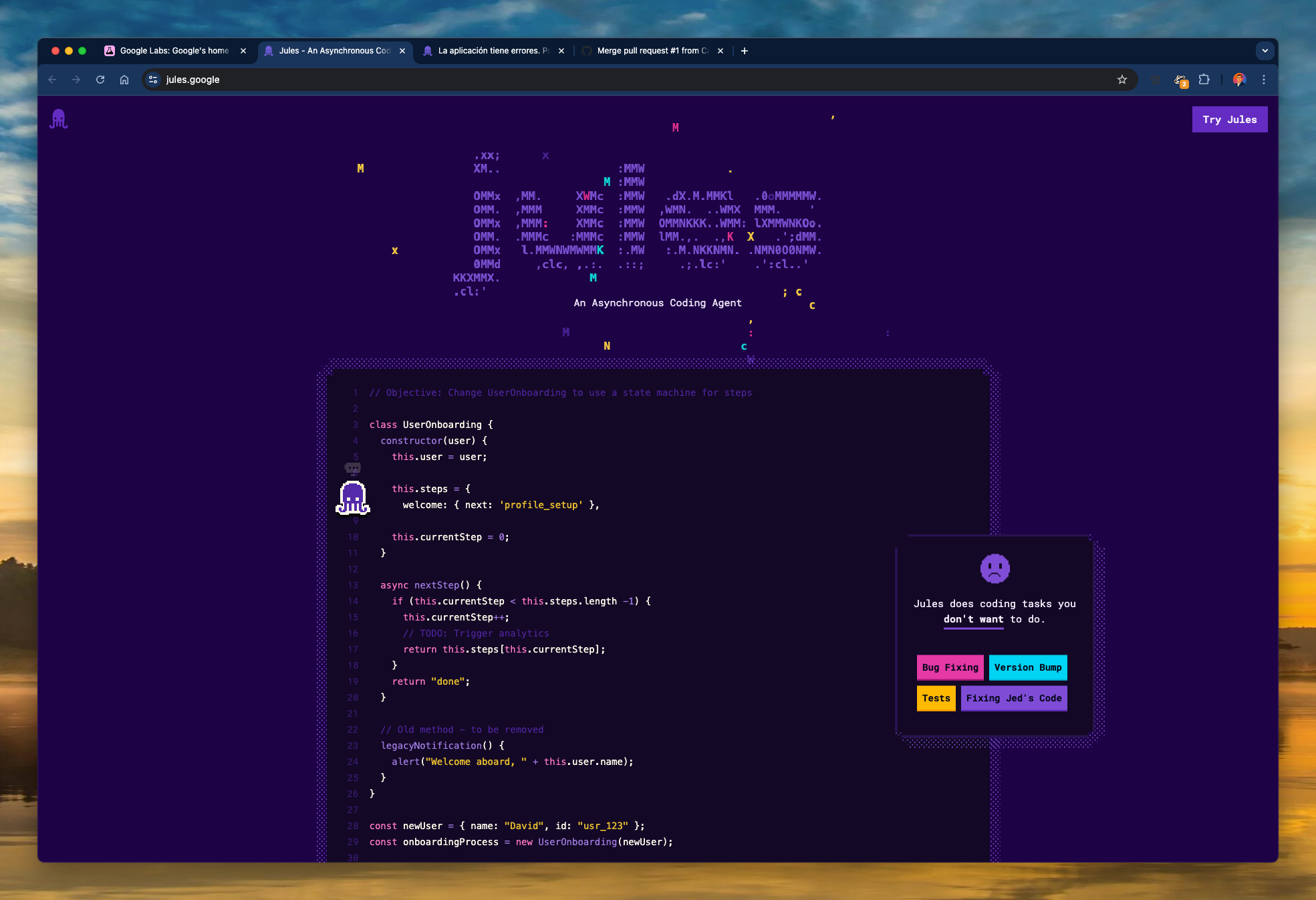 Jules homepage